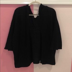 Black knit cardigan